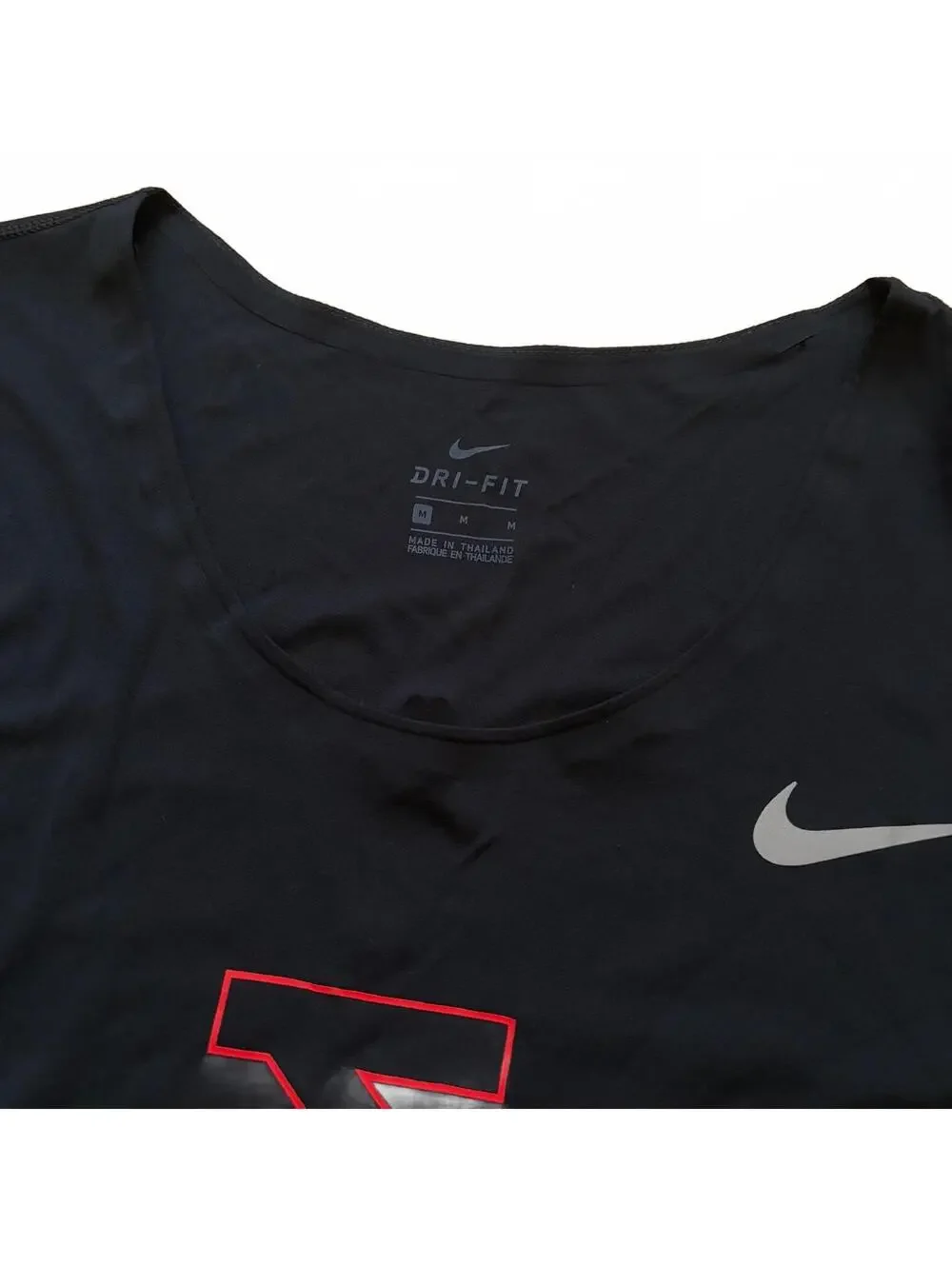 Nike Team Kenya City Sleek Running Top CV0385-010 Black Women's Size Medium